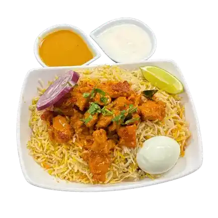 Bezawada Boneless Chicken 65 Biryani at Athidi Indian